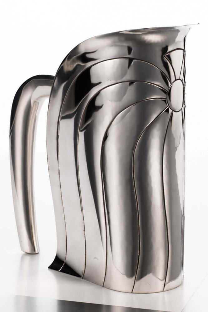 Silver water jug, contemporary by Brian Clarke - 2000
